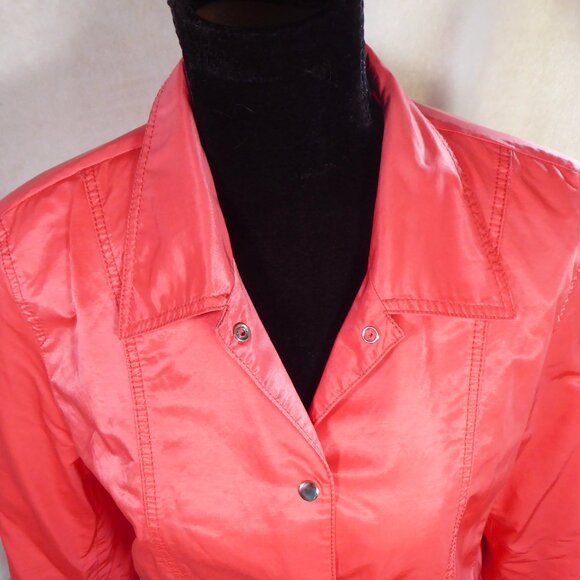 Glowing Coral TAIFUN Collection Jacket Size 12 or Large - Picture 3 of 6